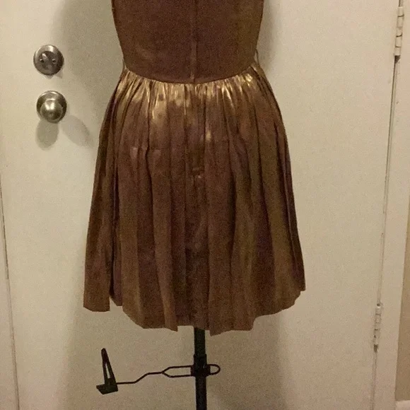 Vintage Francine Browne Dress 6 bronze no/belt. - Picture 7 of 10